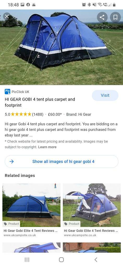 hi gear gobi 4 tent